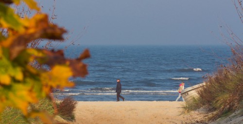 Herbstzeit auf Usedom, Strand in Heringsdorf